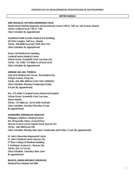 list of developmental pediatrician in cavite|DEVELOPMENTAL PEDIA PH Contact List .